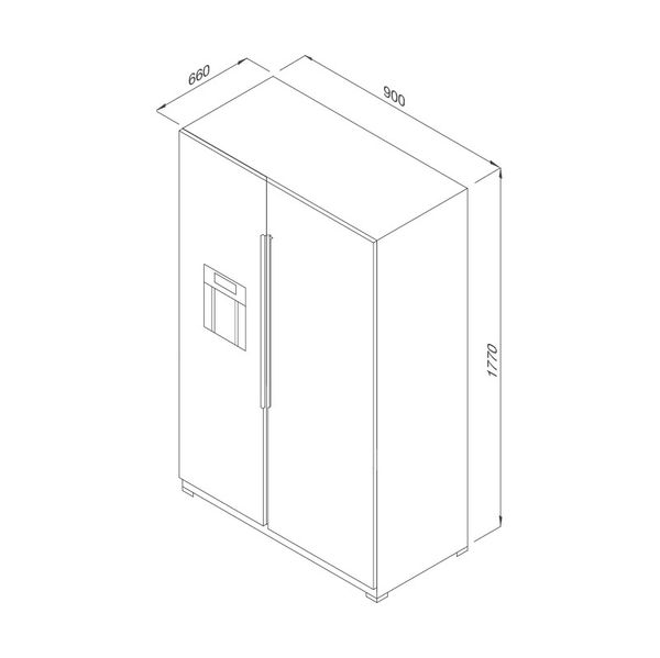 Tủ lạnh Side by Side Malloca MF-547 SIM - hình 3