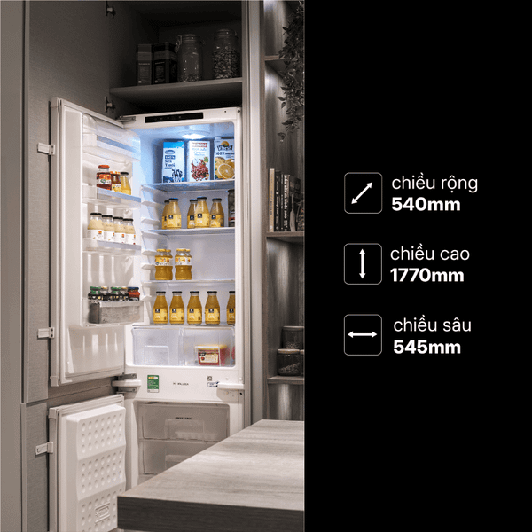 Tủ lạnh âm tủ 54cm 246L Malloca MF243EBI - hình 4