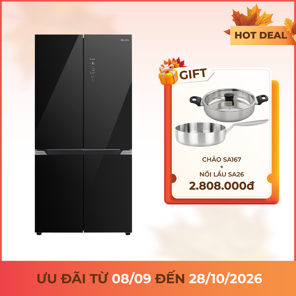 Tủ lạnh kitchen-fit 4 cánh 79cm 423L Malloca MF428SBI