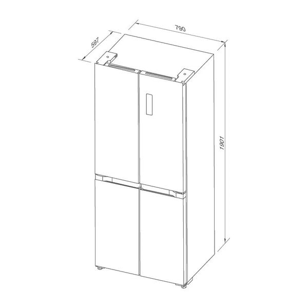 Tủ lạnh kitchen-fit 4 cánh 79cm 423L Malloca MF428SBI - hình 3