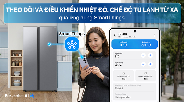 Tủ lạnh Samsung Inverter 583 lít Side By Side RS57DG400EM9SV ảnh 7