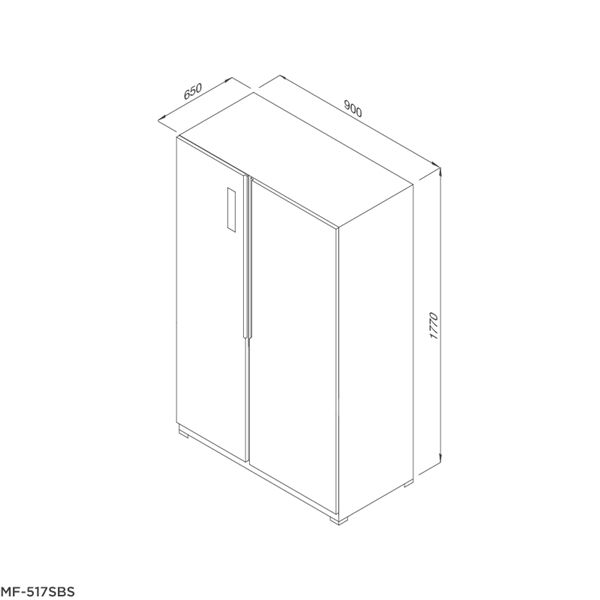 Tủ lạnh Side by Side 2 cửa Malloca MF-517SBS - hình 3
