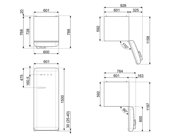 Tủ Lạnh Smeg FAB28RBL5 Hafele 535.14.611 - hình 5