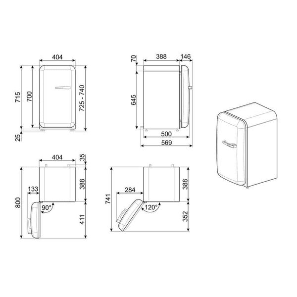 Tủ Lạnh Smeg FAB5LWH5 White - hình 6