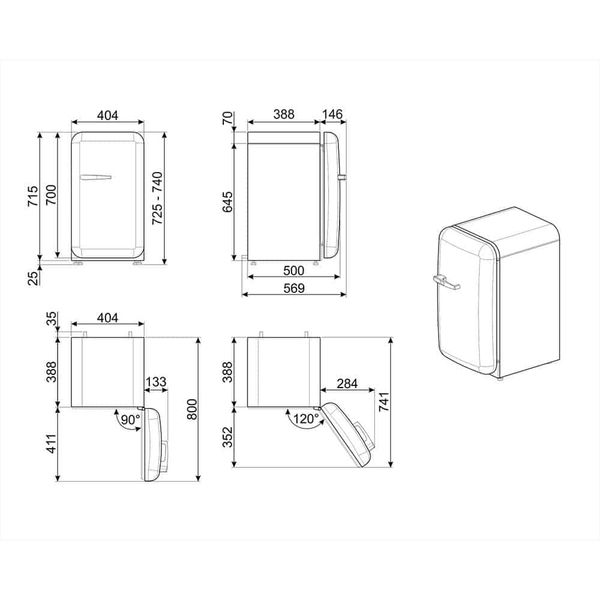 Tủ Lạnh Smeg FAB5RRD3 Red - hình 7